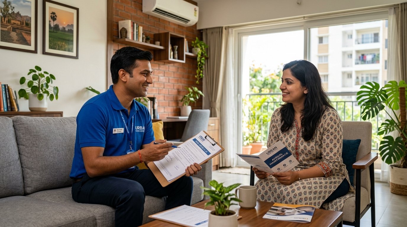 On Time Fix technician consulting with homeowner