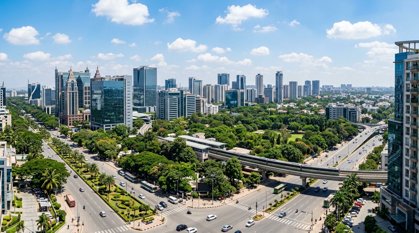 Bangalore Bengaluru modern city view